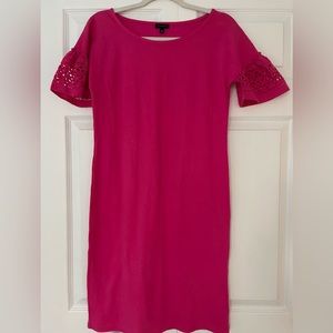 Talbots Like New xs Pink Dress with Lace Sleeves